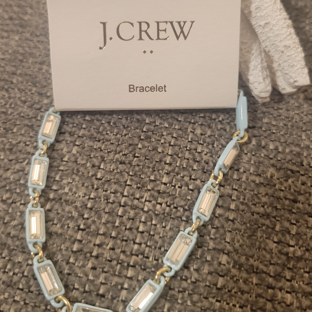J. Crew Blue and Gold Enamel Elegant Bracelet